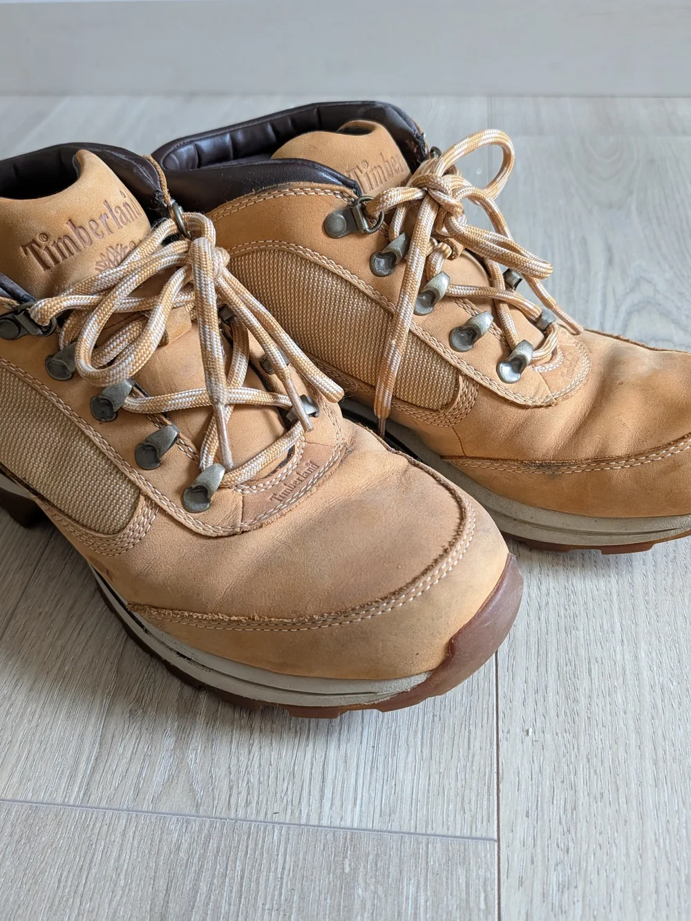 Timberland Men’s Tan and Dark Brown Leather Hiking Boots